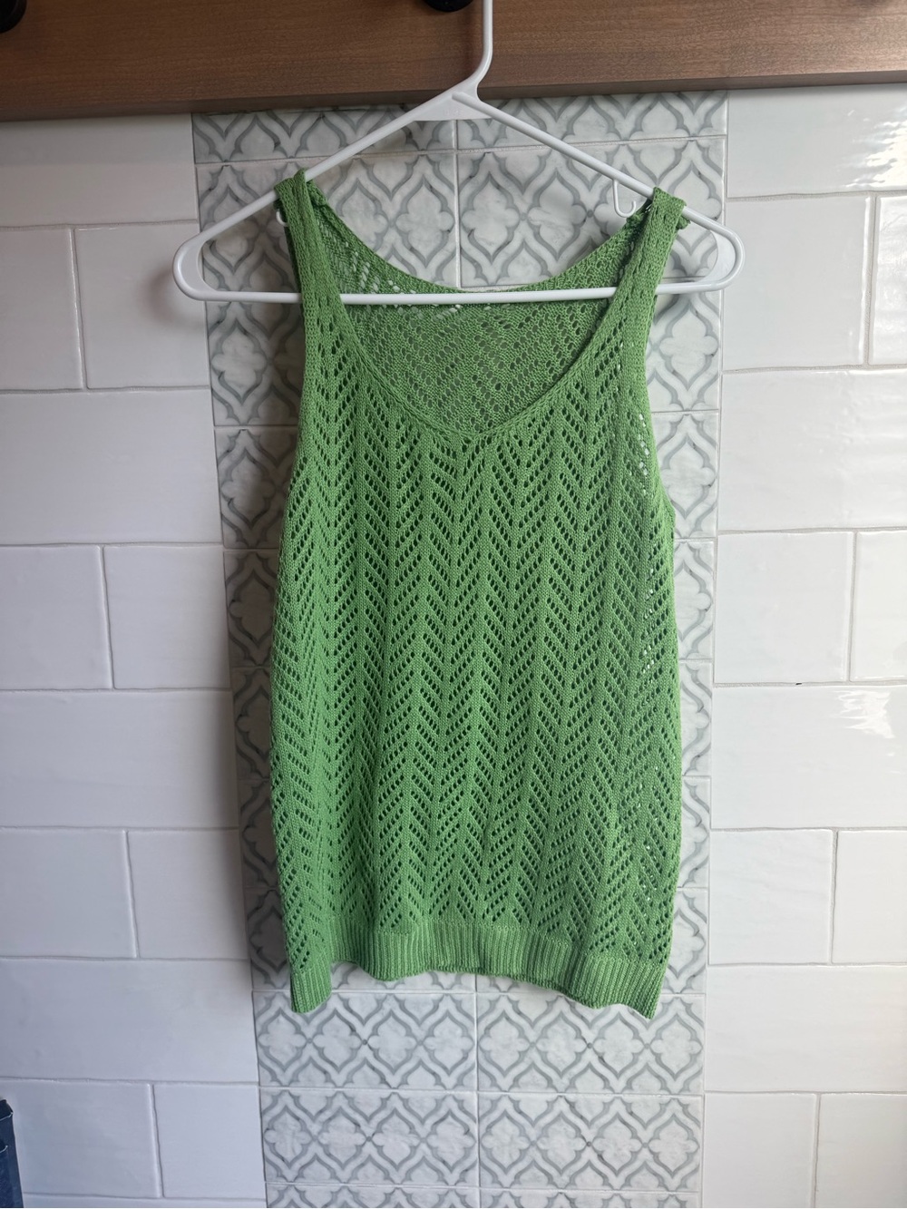 Lightweight Green Knit Tank Top